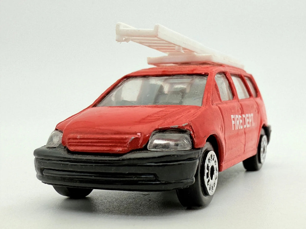 FIRE DEPT VAN, Straż Pożarna, Die cast, Resoraki, Czerwony, 1:64 – zdjęcie 5