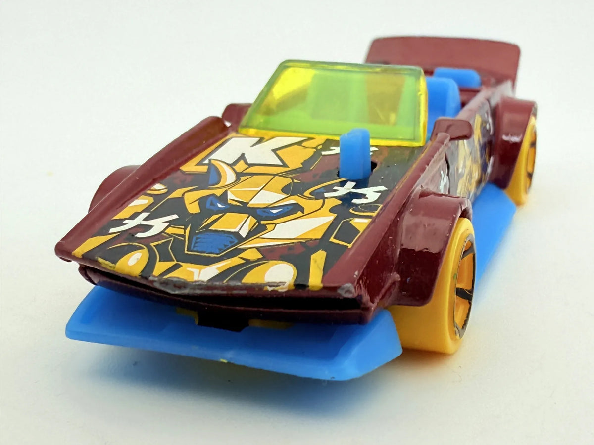 Track Manga, Hot Wheels 2017, Die cast FJV95, Bordowy, 1:64, Resoraki – zdjęcie 5