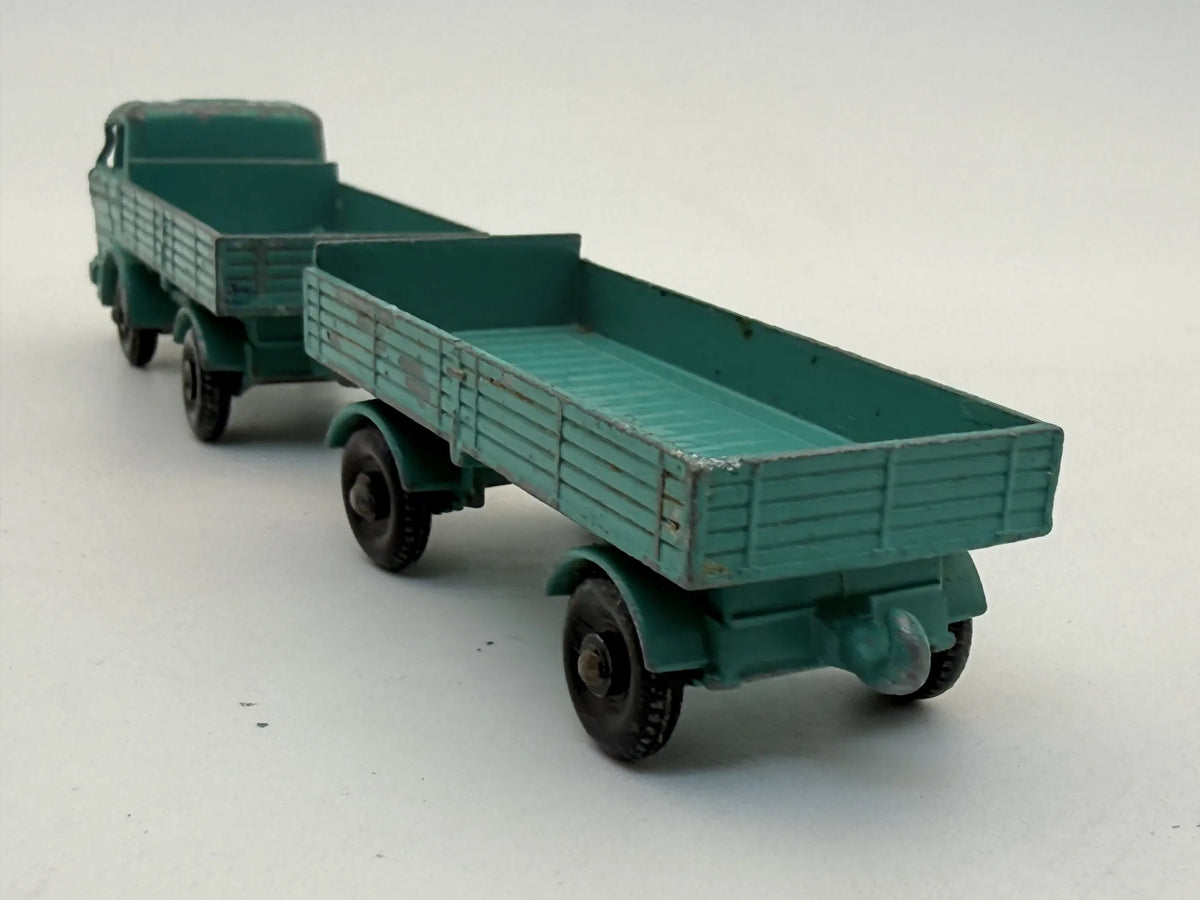 Ciężarówka Mercedes Trailer Matchbox 1971 Turkusowy 1:76 Made in England – zdjęcie 5