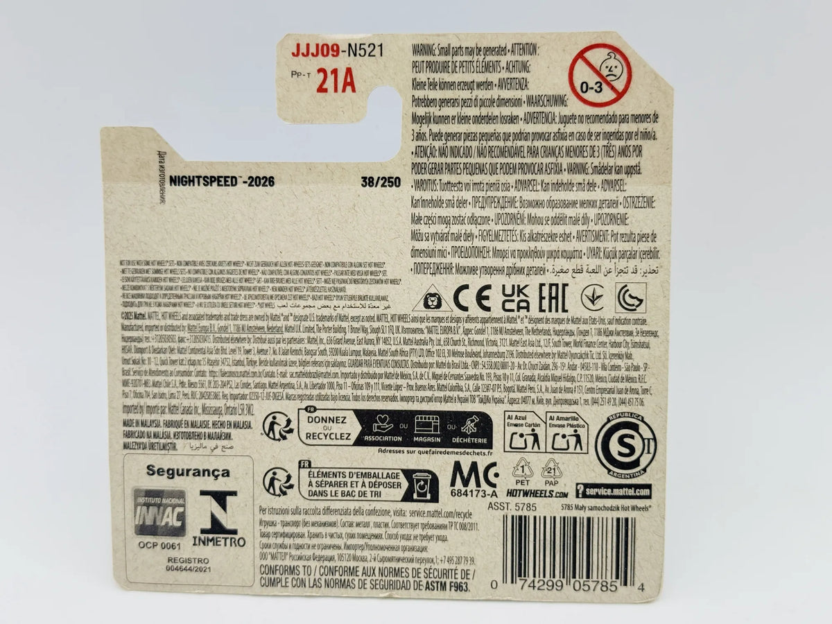 24/Seven Hot Wheels 2026 Nightspeed 1:64 600 Blister Czerwony – zdjęcie 5