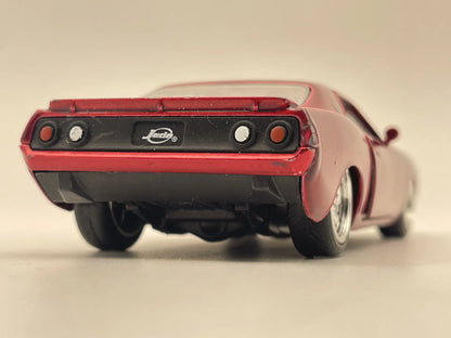 1970 PLYMOUTH BARRACUDA, Jada Toys 2017, Die cast 99001, Bordowy, 1:32 – zdjęcie 5