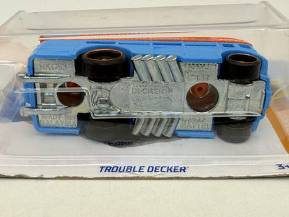 TROUBLE DECKER Hw Fast Transit Hot Wheels 2024 Niebieski 1:64 – zdjęcie 5