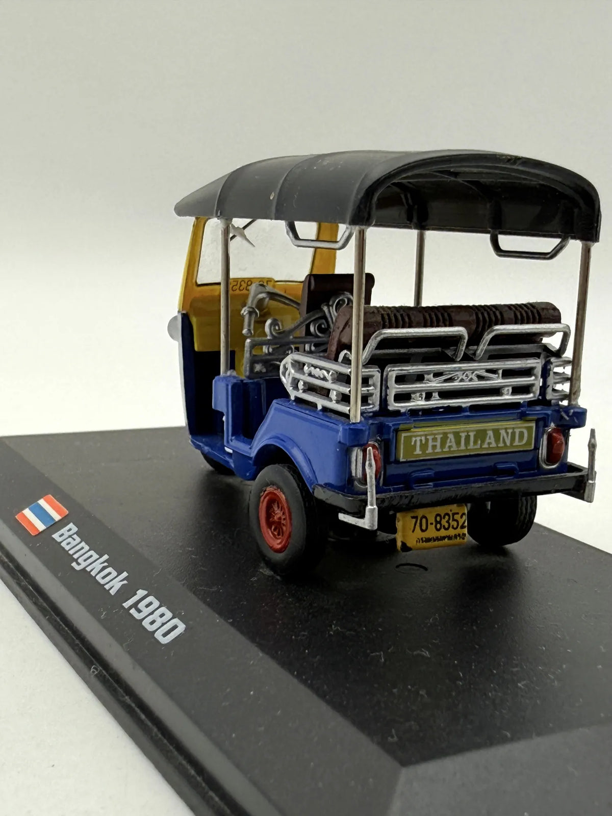 TUK TUK TAXI BANGKOK 1980, AmerCom, Die cast, Niebieski, 1:43, Resoraki – zdjęcie 5