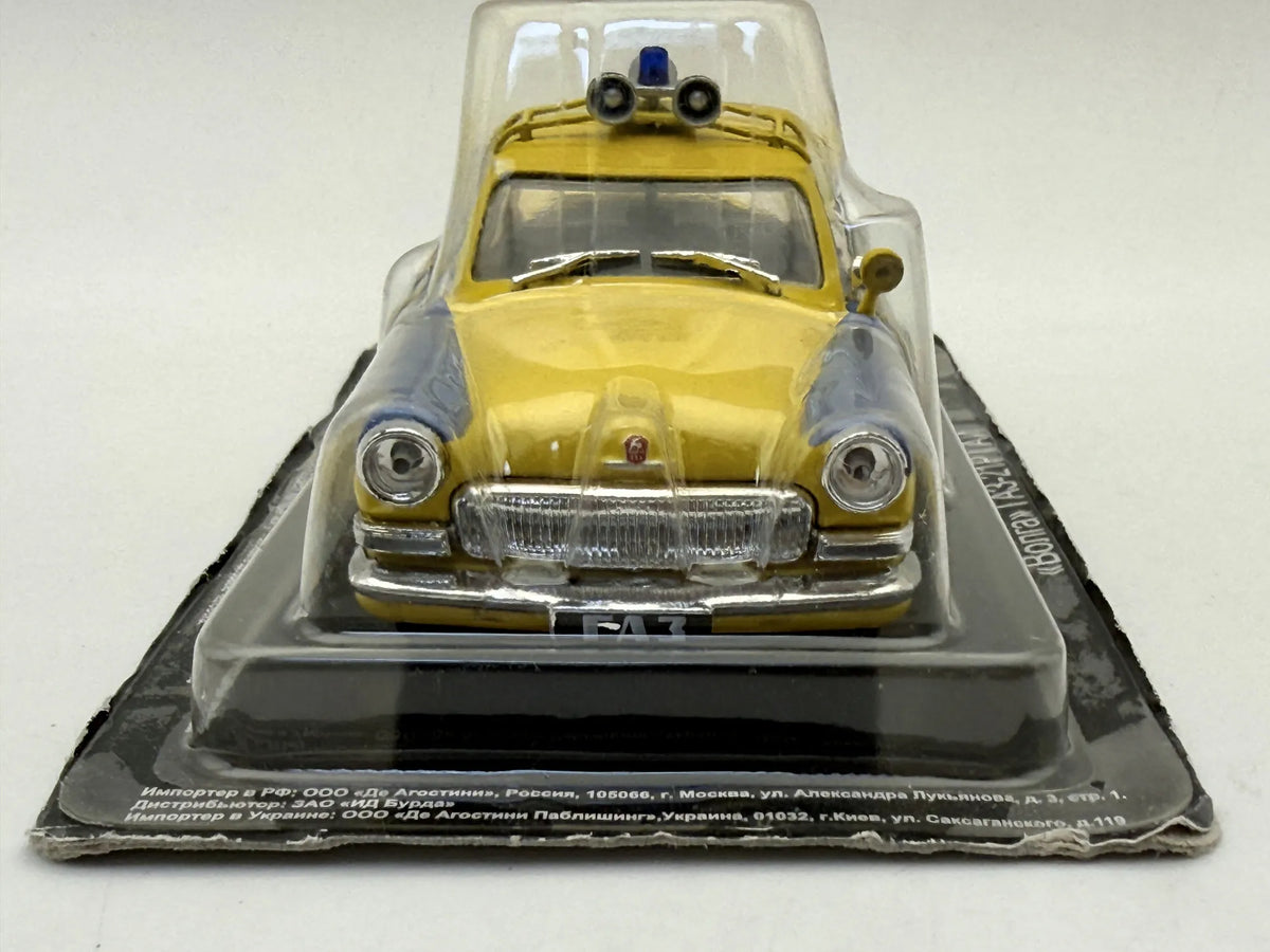 GAZ-21R Volga Policja De Agostini '90 Żółty 1:43 Radziecka Milicja (GAI) – zdjęcie 5