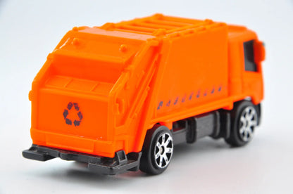 Garbage Truck (Śmieciarka), Maisto, Die cast, Resoraki, Pomarańczowy, 1:64 – zdjęcie 5