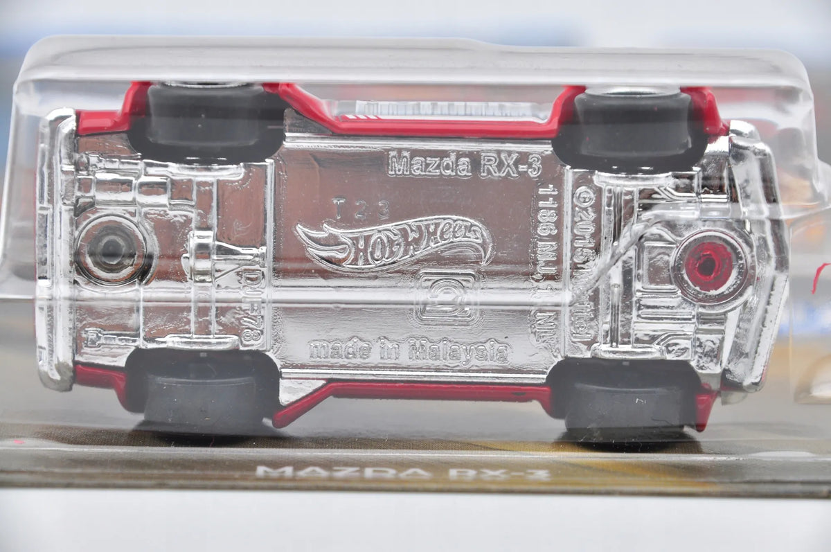 MAZDA RX-3, Hot Wheels Silver 2023, Die cast HRT07, Czerwony 1:64, Resoraki – zdjęcie 5