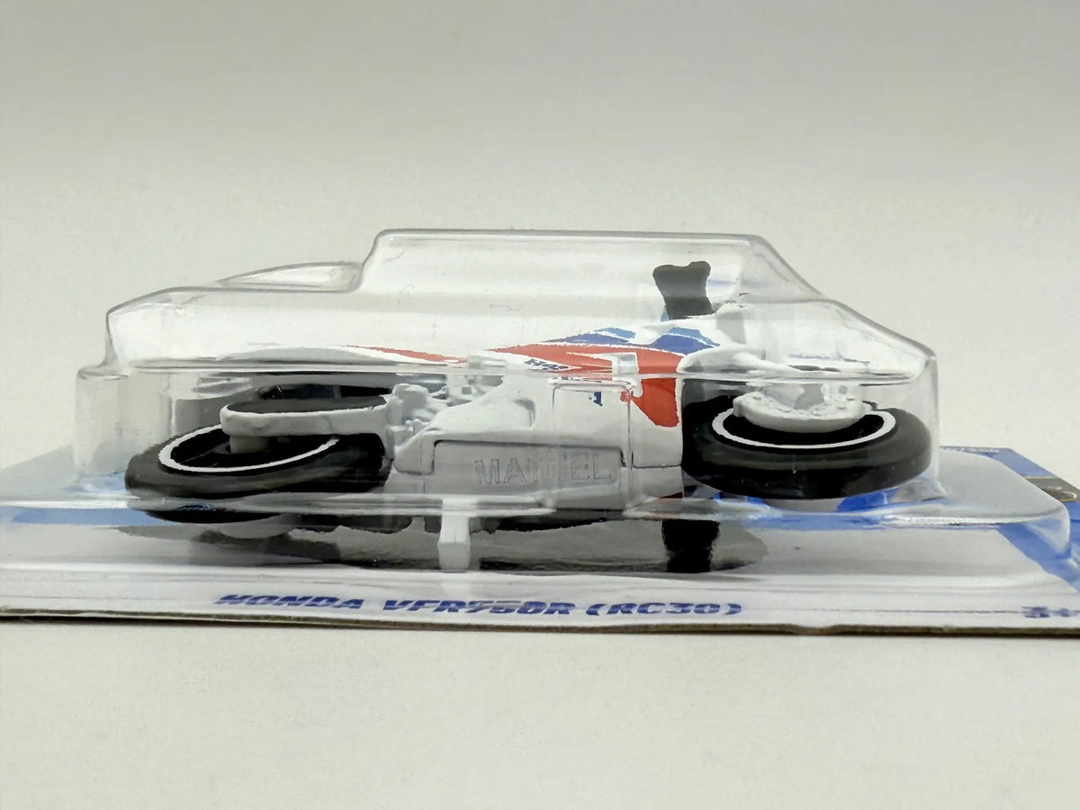 Motocykl HONDA VFR750R RC30 Moto Motos Hot Wheels 2025 Biały 1:64 – zdjęcie 5