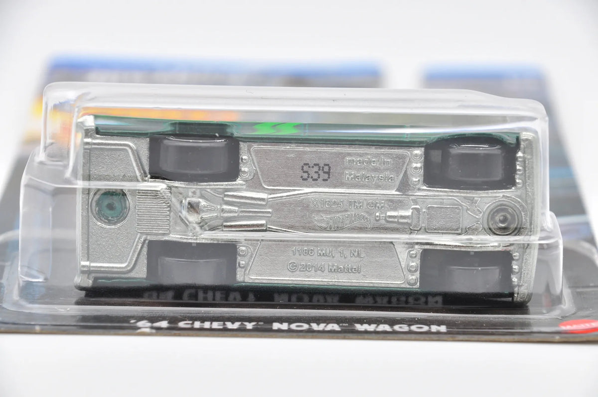 '64 Chevy Nova Wagon Hot Wheels 2023 Zielony 1:64 Chase 2xMetal – zdjęcie 5