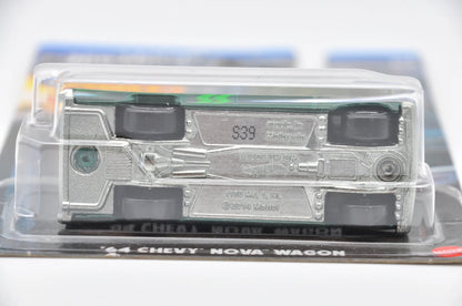 '64 Chevy Nova Wagon Hot Wheels 2023 Zielony 1:64 Chase 2xMetal – zdjęcie 5