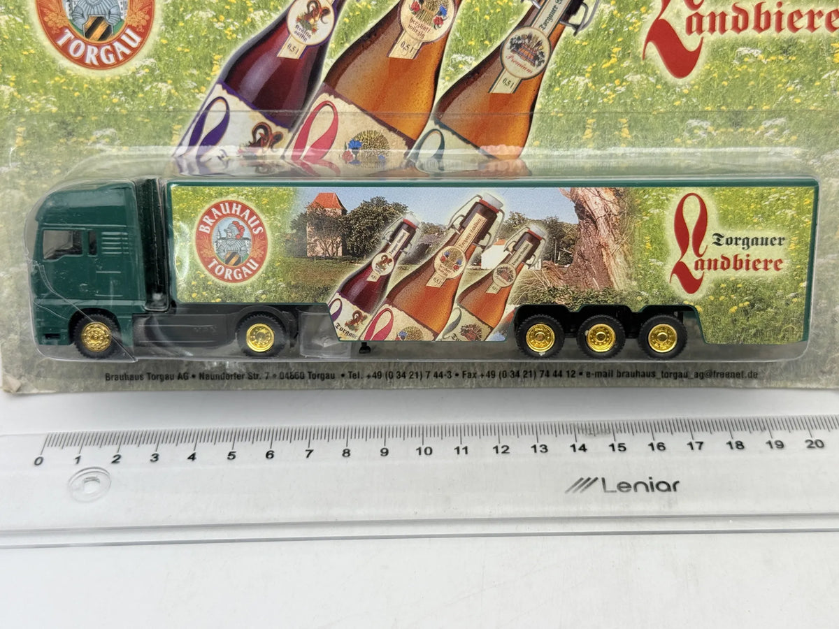 MAN TRUCK Hümmer 1:87 Zielony Reklama Brauhaus Torgau Torgauer Landbiere – zdjęcie 6