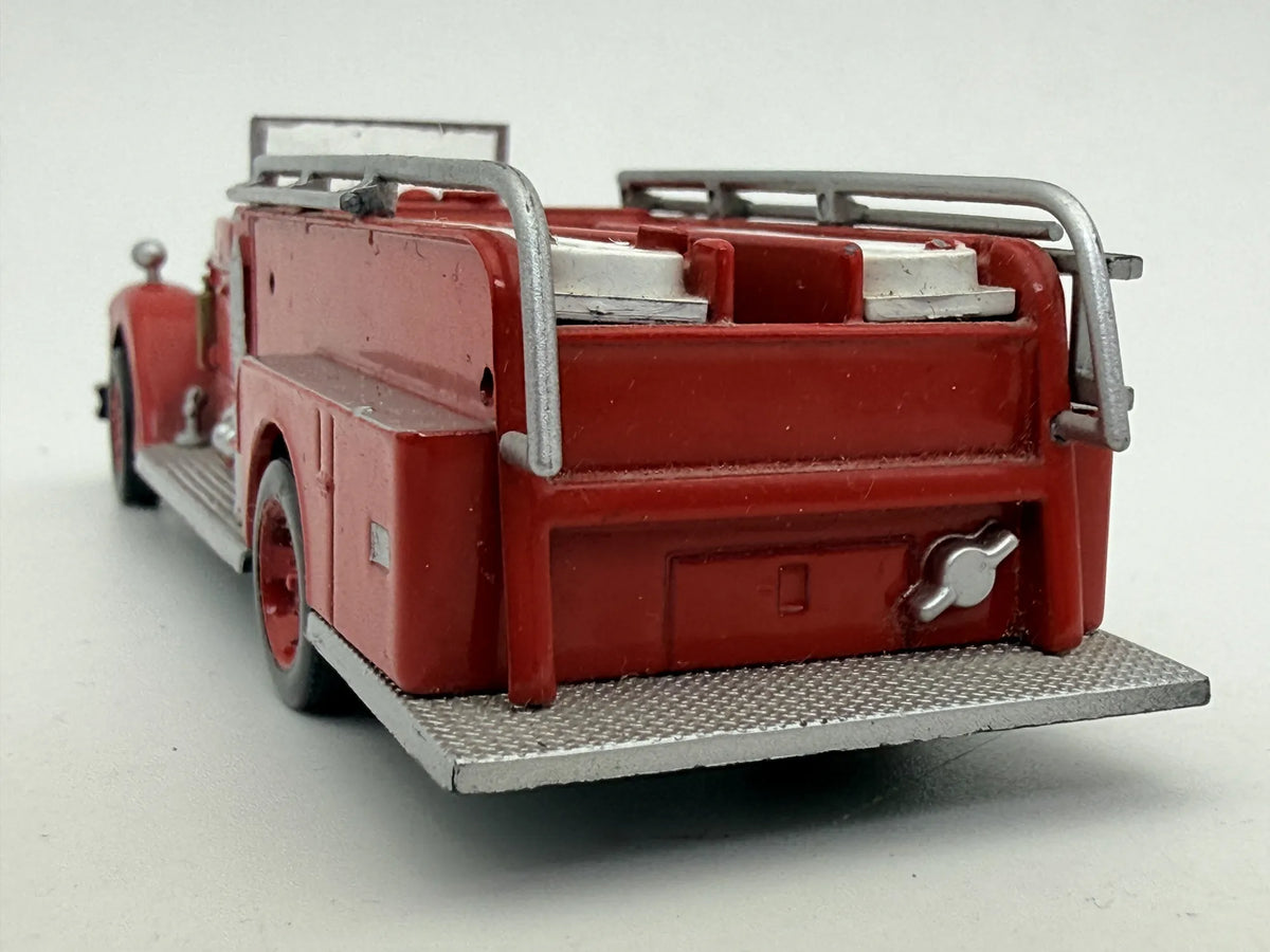 1952 SEAGRAVE, Straż pożarna, Amer Com, Made in Usa, Die cast Czerwony 1:64 – zdjęcie 5