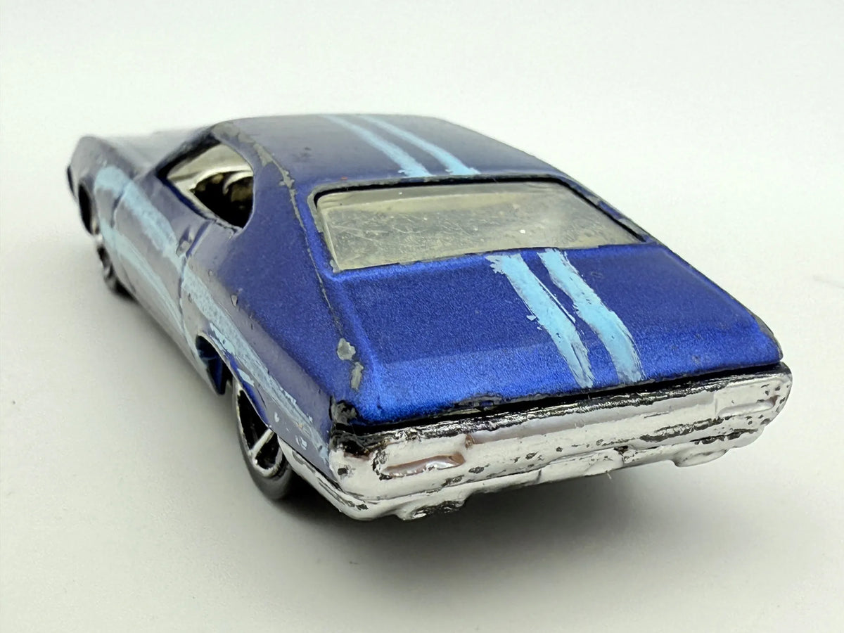 72 Ford Grand Torino Sport Hot Wheels Niebieska 1:64 – zdjęcie 5