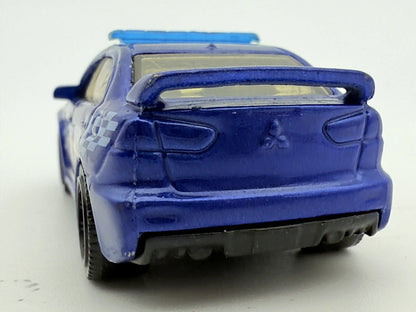 Mitsubishi Lancer Evolution X Police 2010, Matchbox, Resoraki Die cast 1:64 – zdjęcie 5
