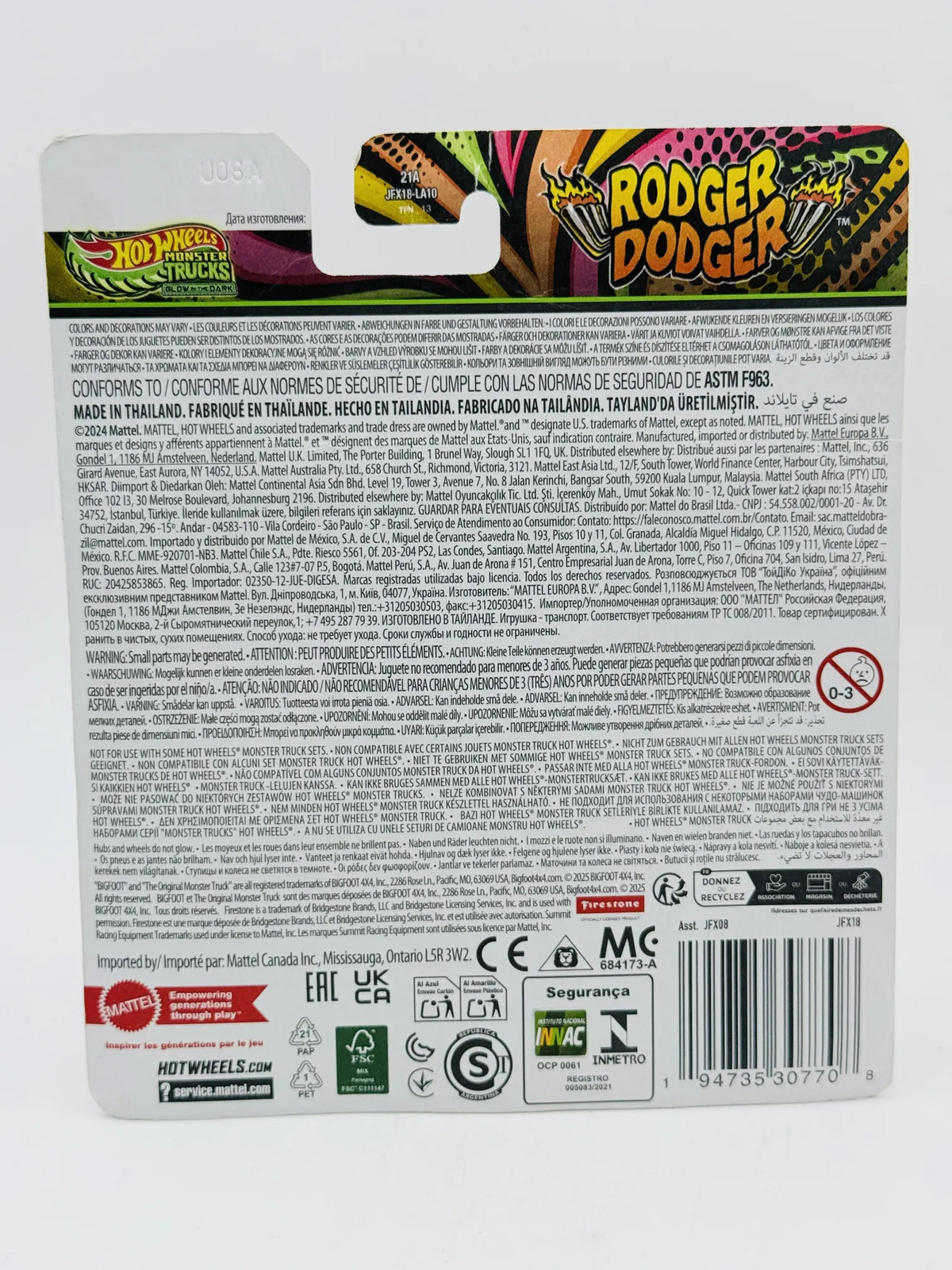 Rodger Dodger Hot Wheels 2024 1:64 Blister Różowy – zdjęcie 5
