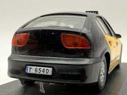SEAT LEON, TAXI BARCELONA 1999, AmerCom 2006, Die cast Czarny 1:43 Resoraki – zdjęcie 5