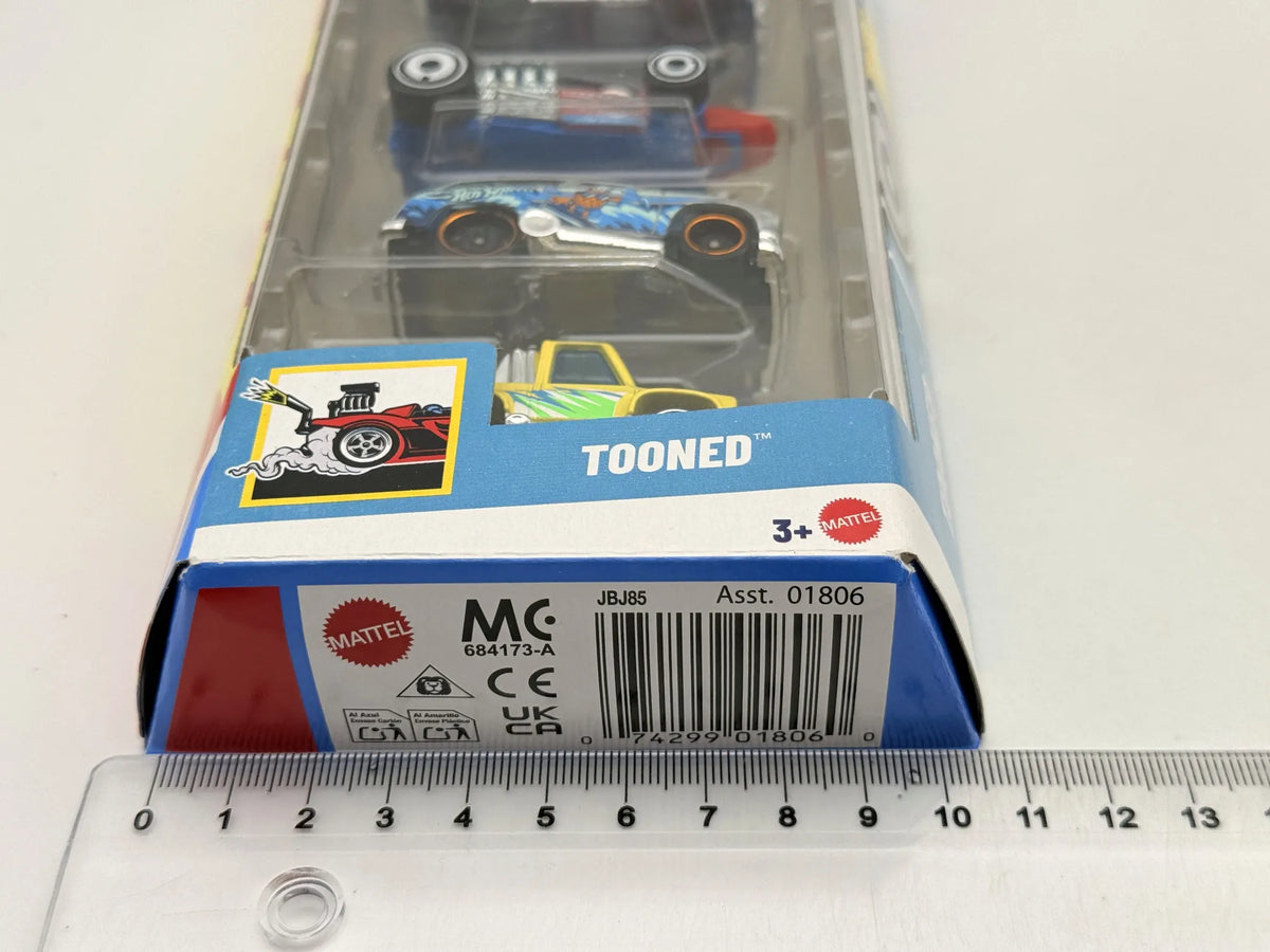 5 PAK TOONED, Hot Wheels 2025, Die cast JBJ85, Wielokolorowy 1:64, Resoraki – zdjęcie 5