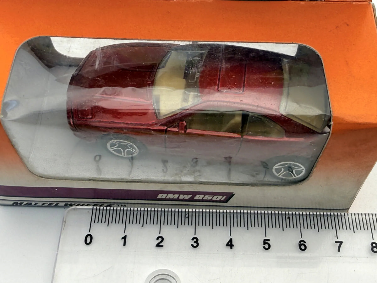 BMW 850I Whitewall Wheels Matchbox 1998 Bordowy 1:64 – zdjęcie 5