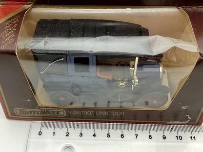 Y-28/1907 UNIC TAXI Matchbox 1986 Niebieski 1:46 Made in England – zdjęcie 5