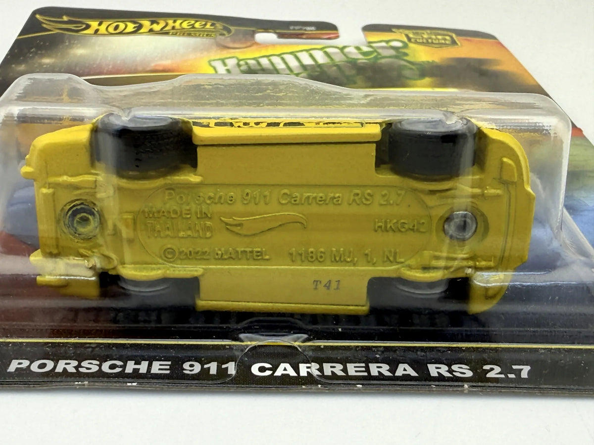 PORSCHE 911 CARRERA RS 2.7 Car Culture Hot Wheels 2024 Żółty 1:64 Premium – zdjęcie 5