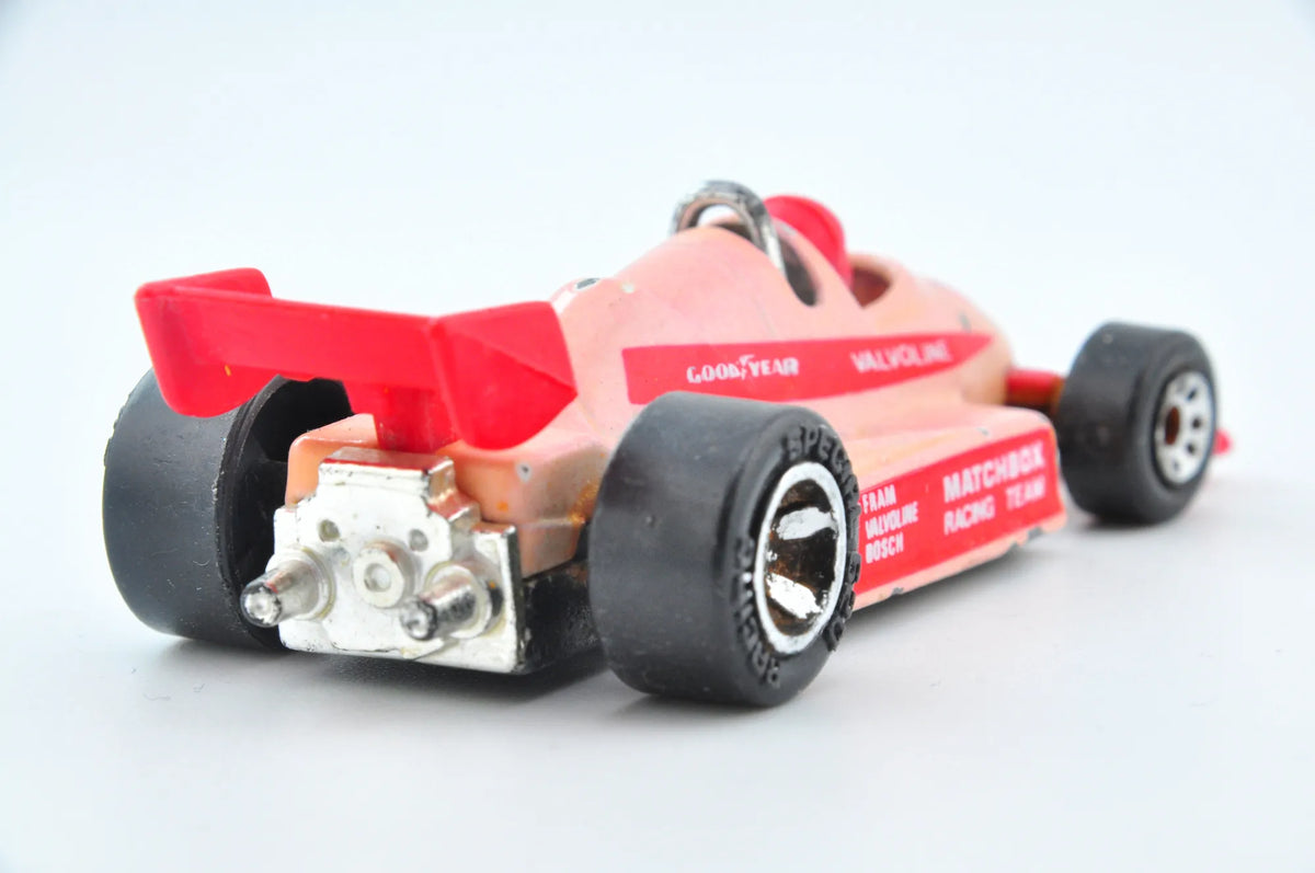 F1 Racer, Matchbox 1984, Vintage Model Die cast, Resoraki, Różowy, 1:59 – zdjęcie 5