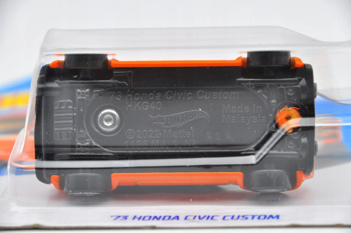 HONDA CIVIC CUSTOM '73, Hot Wheels, Die cast Hkk67-N521, Pomarańczowy, 1:64 – zdjęcie 5