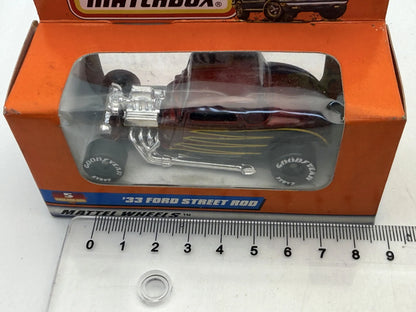 '33 FORD STREET ROD Matchbox 1997 Bordowy 1:64 – zdjęcie 5