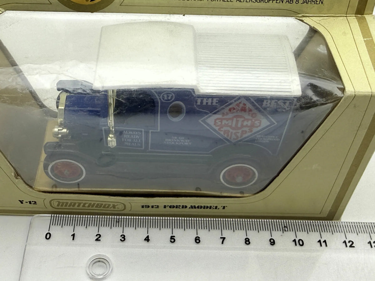 1912 FORD MODEL T Matchbox 1978 Niebieski 1:35 Made in England Smith's – zdjęcie 5