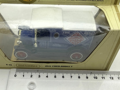 1912 FORD MODEL T Matchbox 1978 Niebieski 1:35 Made in England Smith's – zdjęcie 5