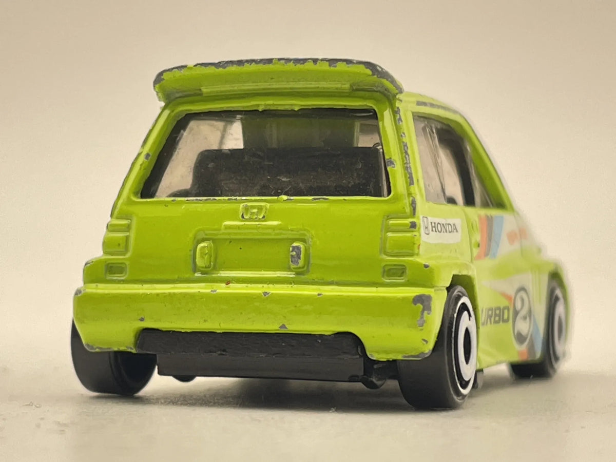 1985 HONDA CITY TURBO II, Hot Wheels 2017, Die cast FJV43, Zielony, 1:64 – zdjęcie 5