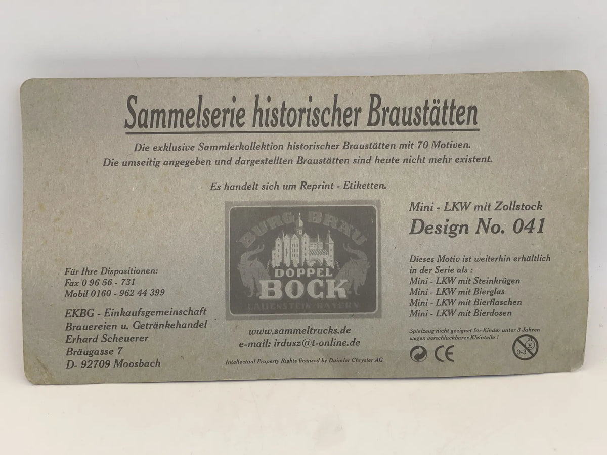 Mercedes-Benz Actros EKBG-Brauereien 1:87 BURG BRÄU Blister Doppel Bock – zdjęcie 5