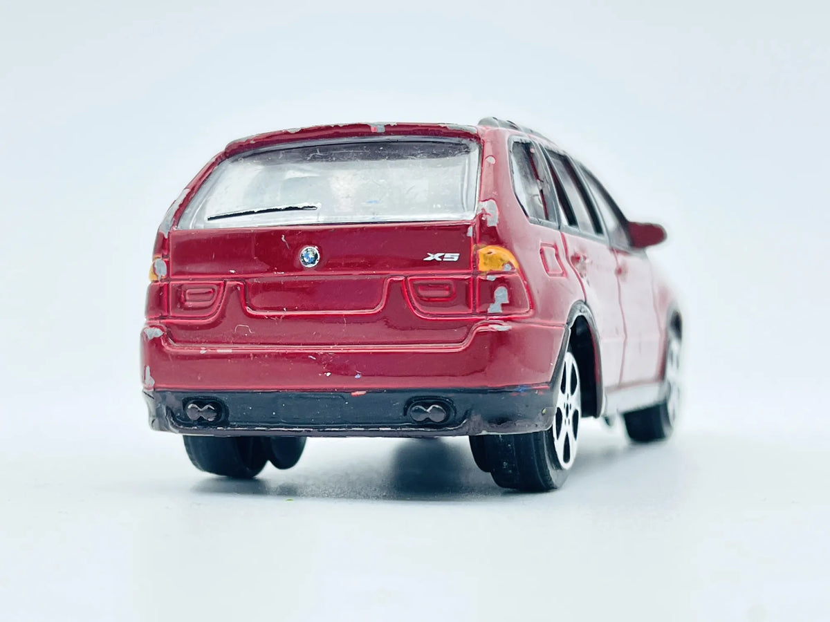 BMW X5, Bburago, Resoraki, Die cast, 1:43, Bordowy – zdjęcie 5