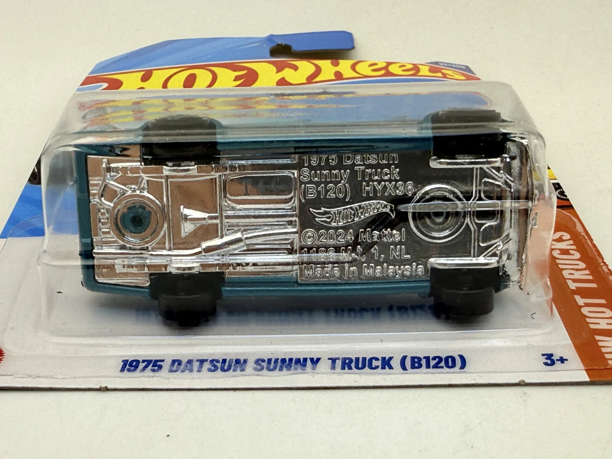 1975 Datsun Sunny Truck HW Hot Trucks Hot Wheels 2024 Turkusowy 1:64 – zdjęcie 5