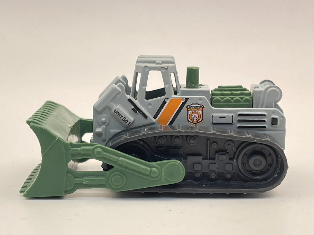 Bulldozer, Matchbox 2000, Resoraki, Die cast, Szary, 1:64 – zdjęcie 5
