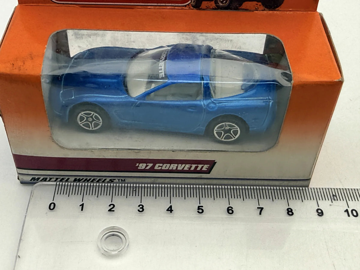 '97 CORVETTE Mattel Wheels Matchbox 1997 Niebieski 1:64 – zdjęcie 5