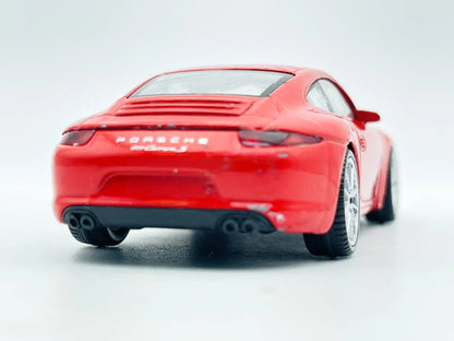 Porsche 911 Carrera S, Welly, resoraki, die cast, czerwony 1:43 – zdjęcie 5