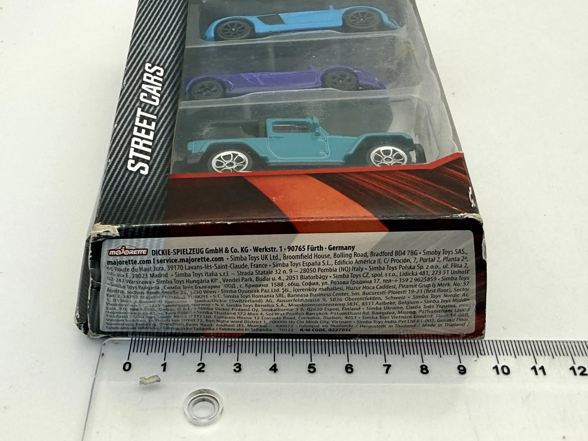 STREET CARS, ZESTAW 3 SZT, Majorette, Die cast, Opakowanie:, 1:64, Resoraki – zdjęcie 5