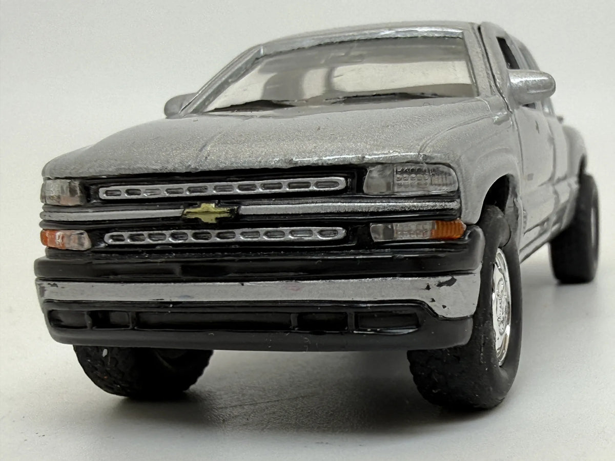 CHEVROLET SILVERADO 1999 PICKUP, Welly, NO.49759, Srebrny, 1:48, Resoraki – zdjęcie 5