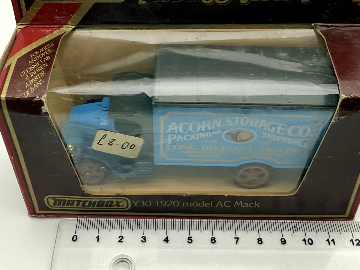 Y30 1920 MODEL AC MACK Matchbox 1984 1:43 Made in England Acorn Storage – zdjęcie 5