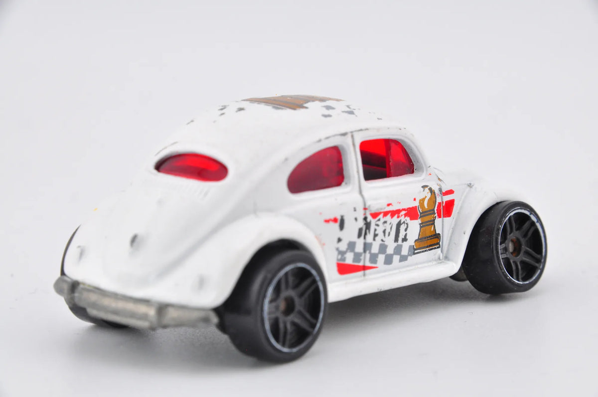 Volkswagen Beetle, VW, Hot Wheels, Chess, die cast resoraki, 1:64, biały – zdjęcie 5
