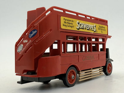 A.E.C. 8' TYPE BUS 1922 Matchbox 1982 Czerw. 1:64 Made in England Schweppes – zdjęcie 5
