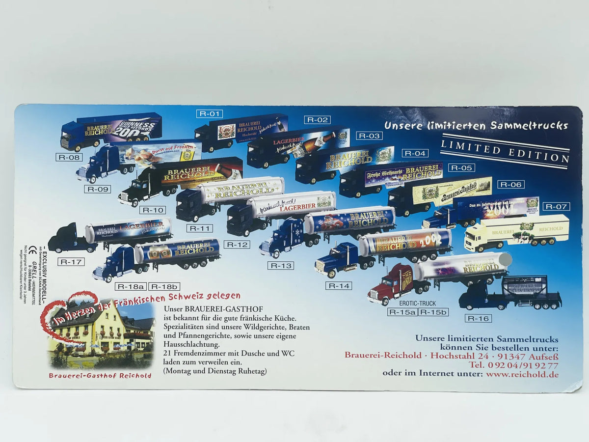 Scania Cysterna Grell 1:87 Niebieski Blister Brauerei Reichold Hochstah – zdjęcie 6
