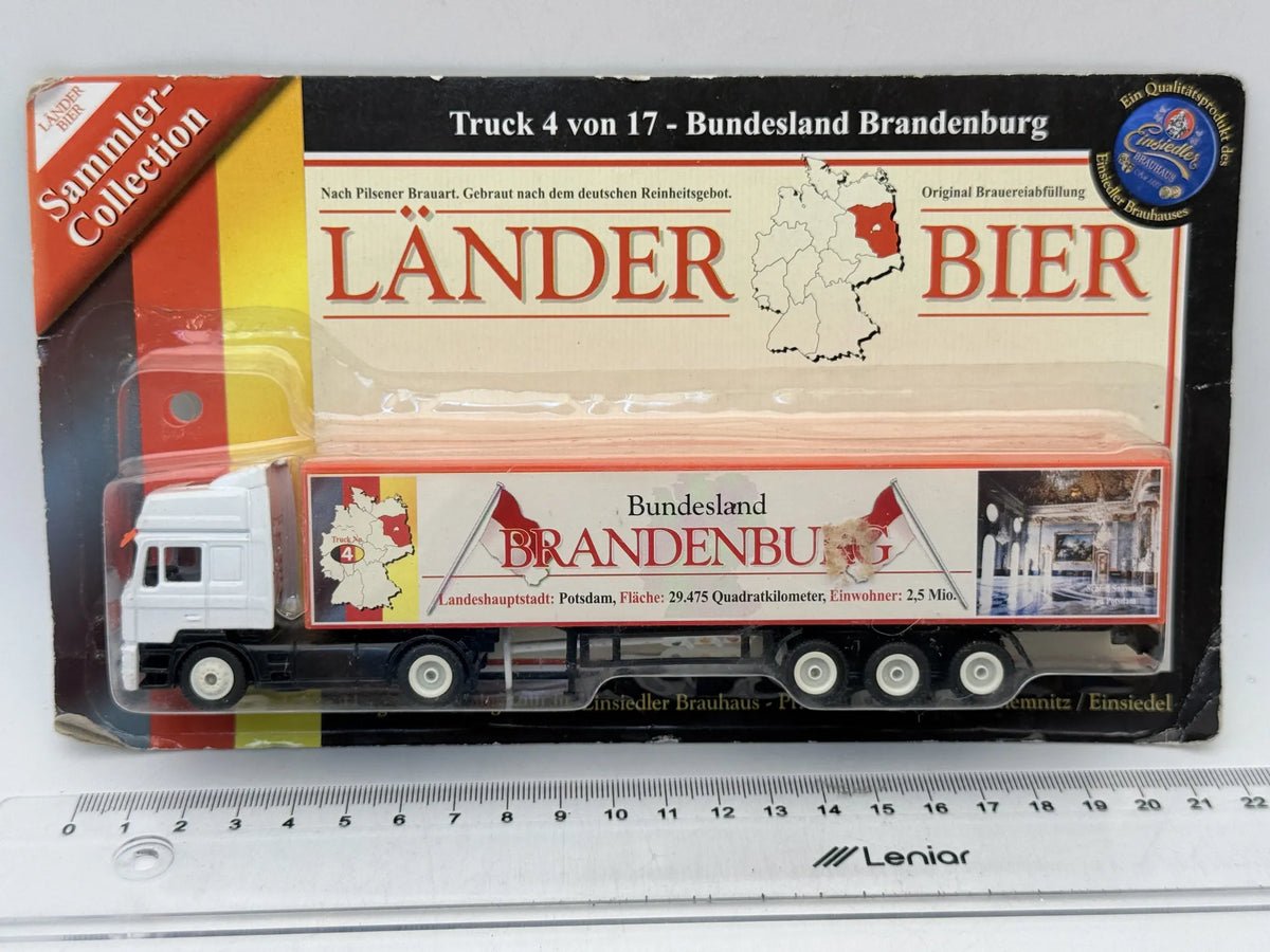 MAN Grell 1:87 Ciężarówka Promocyjna Länder-Bier Blister Niebieski Reklama – zdjęcie 4