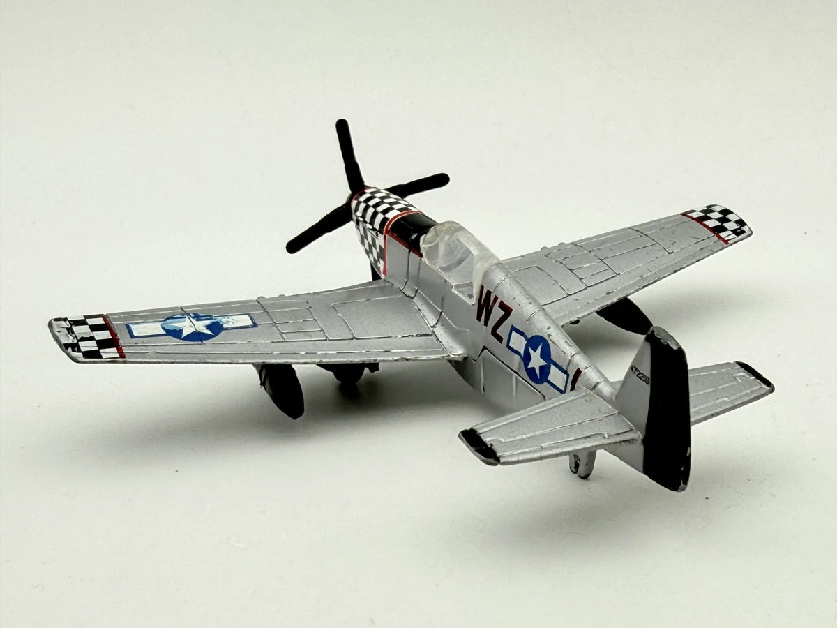 MYŚLIWIEC P-51 MUSTANG, MotorMax, Die cast 7003 193, Srebrny, 11,5 cm – zdjęcie 5