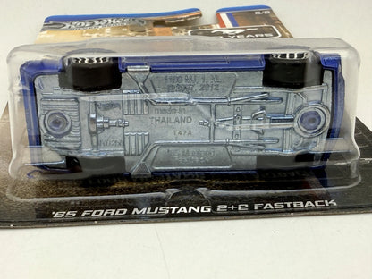 '65 Ford Mustang 2+2 Fastback SILVER Hot Wheels 2024 Niebieski 1:64 2xMetal – zdjęcie 5