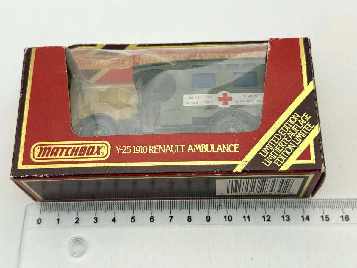 Y-25 1910 Renault Ambulance Matchbox 1986 Zielony 1:43 Made in England – zdjęcie 5