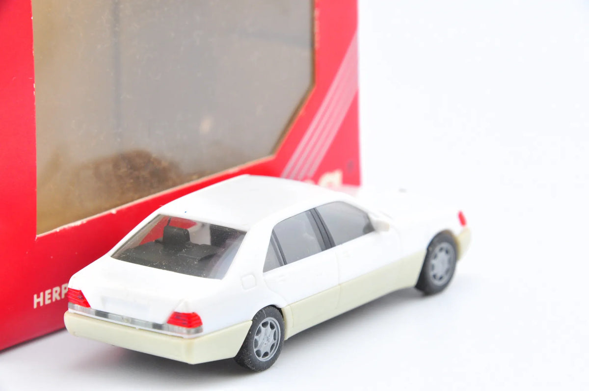 Mercedes-Benz 600 Sel, Herpa, Made in Germany, Die cast Resoraki Biały 1:87 – zdjęcie 5