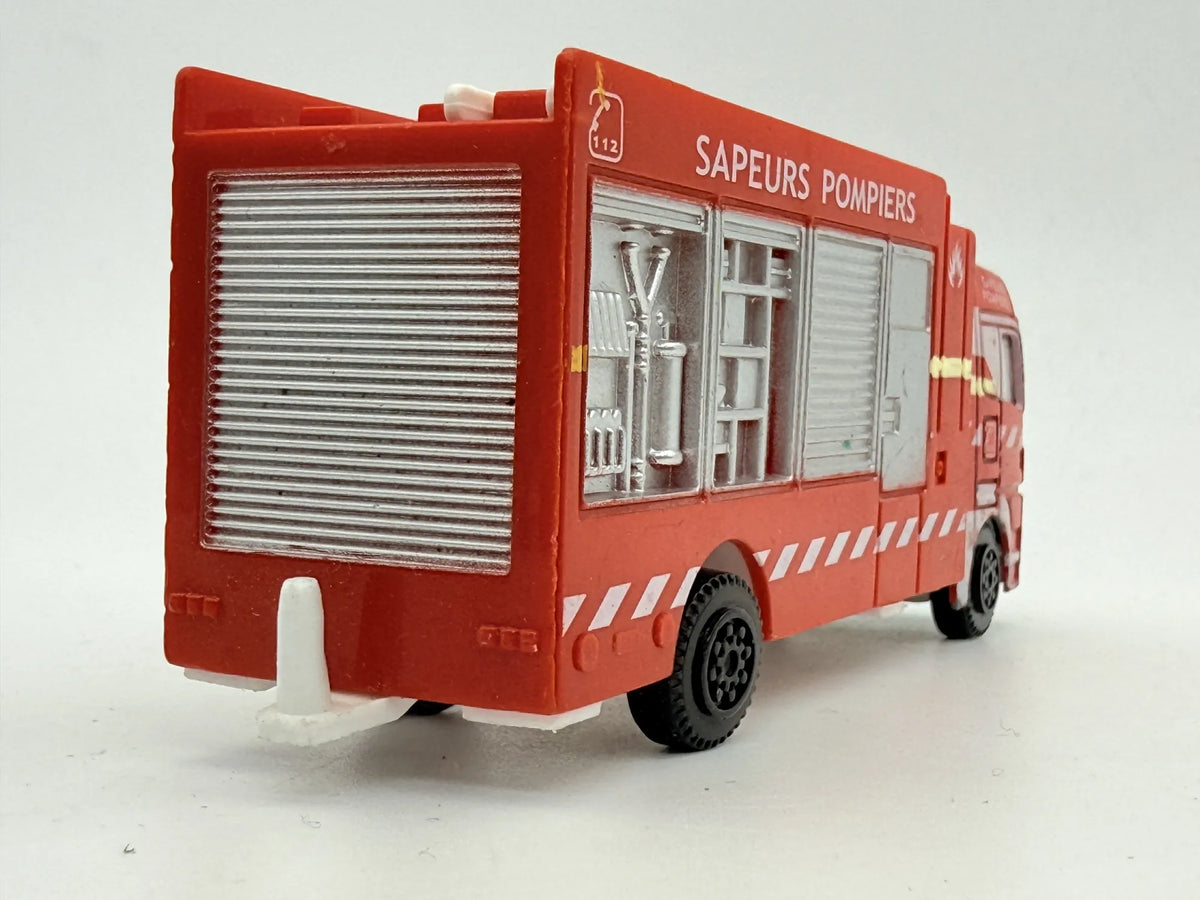 FIRE TRUCK SAPEURS POMPIERS (Straż pożarna) Die cast Czerwony 1:87 Resoraki – zdjęcie 5
