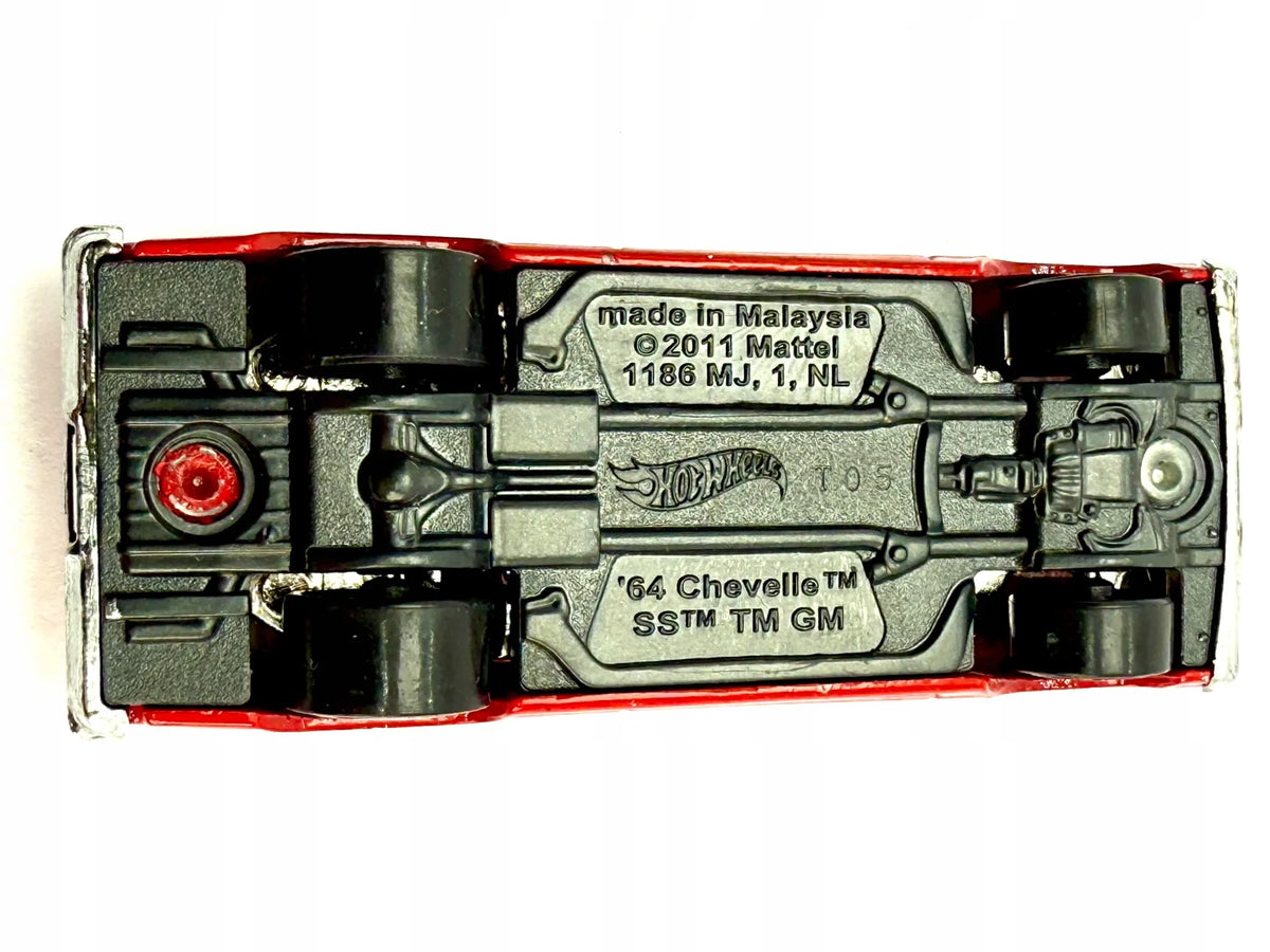 '64 Chevelle Hot Wheels 2011 Czerwony 1:64 – zdjęcie 5