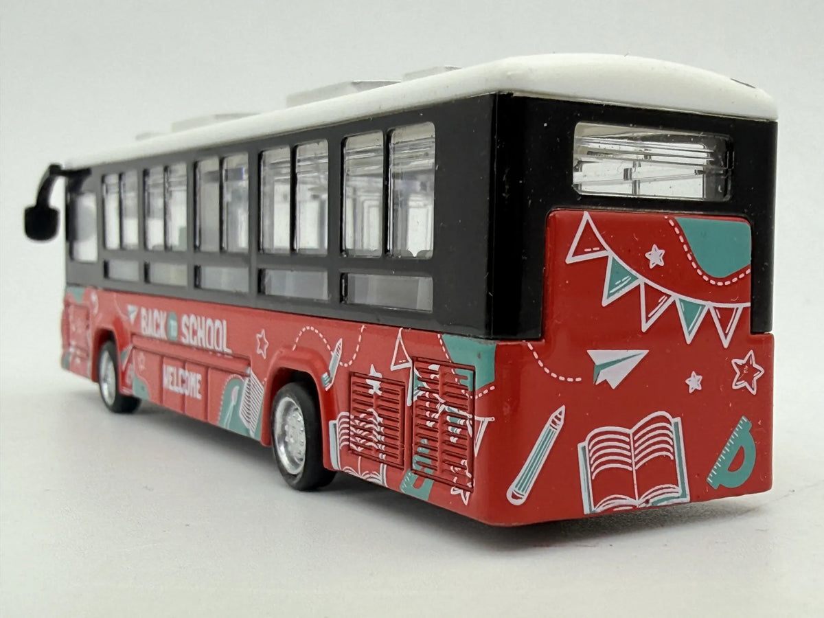 AUTOBUS SZKOLNY Back to School Welcome, Die cast, Czerwony, 1:64, Resoraki – zdjęcie 5