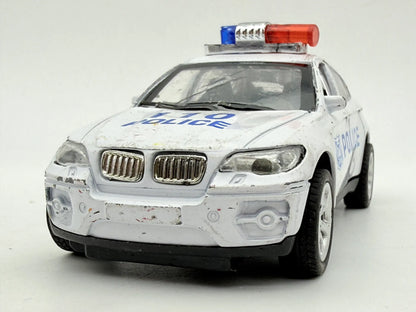BMW X^ 110 POLICE SUV, Die cast, Biały, 1:32, Resoraki – zdjęcie 5